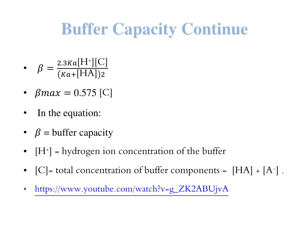 buffer capacity continue
