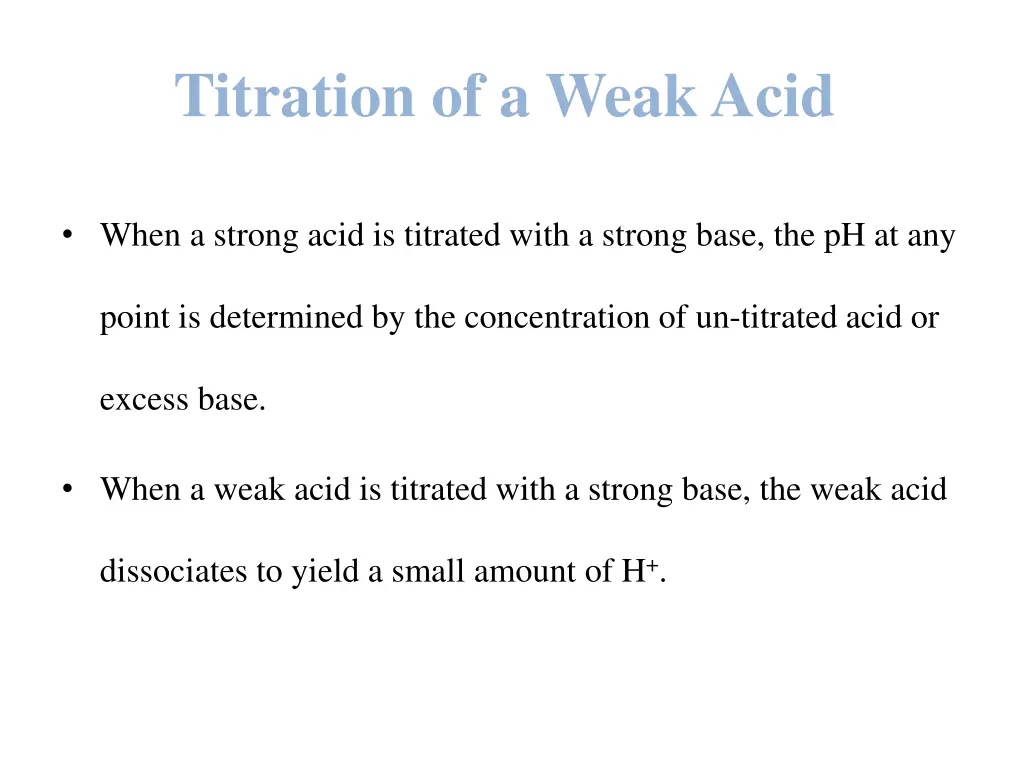 titration of a weak acid