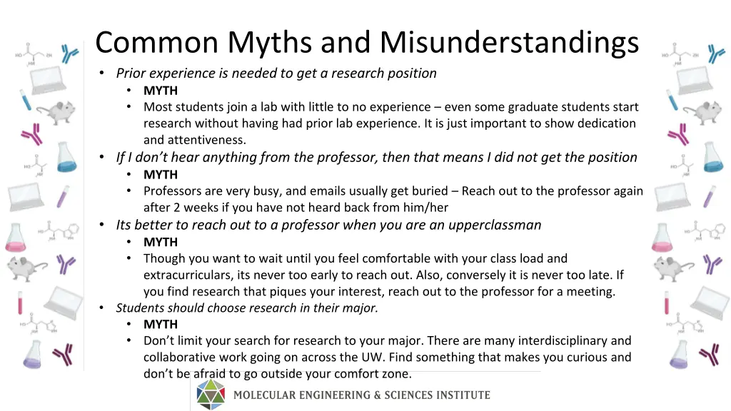 common myths and misunderstandings prior