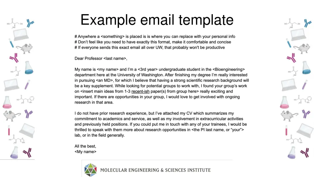 example email template