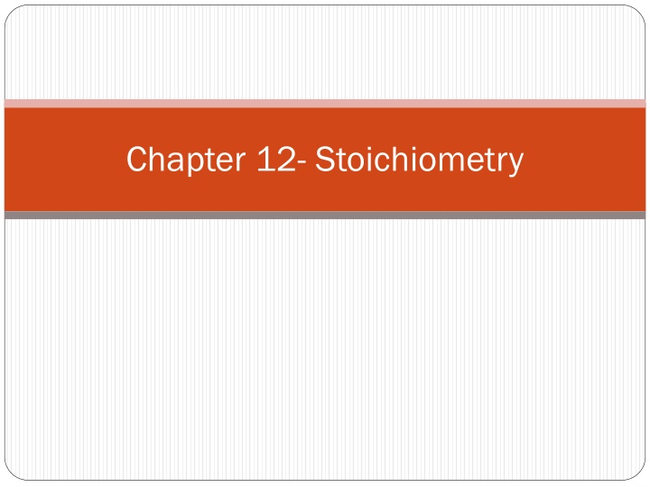 chapter 12 stoichiometry
