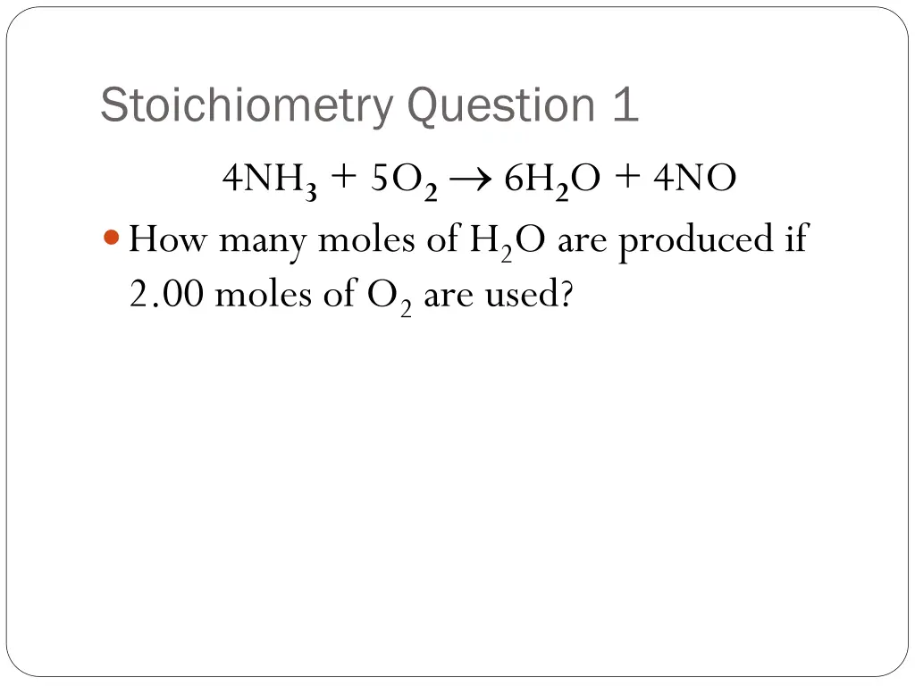 stoichiometry question