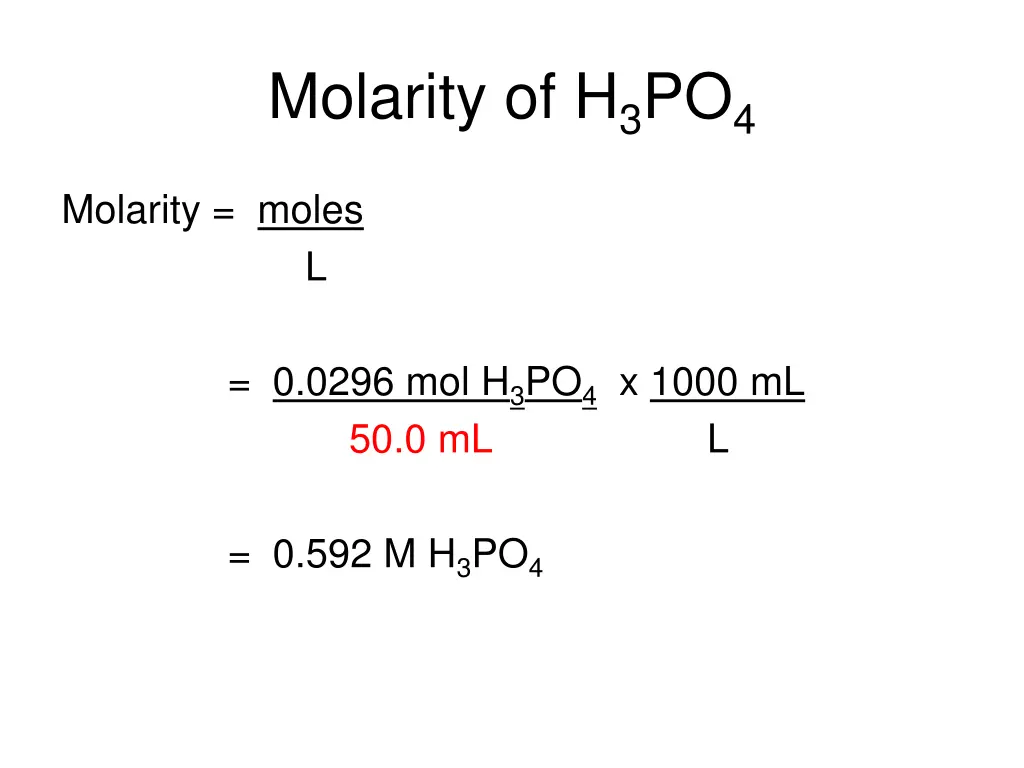 molarity of h 3 po 4