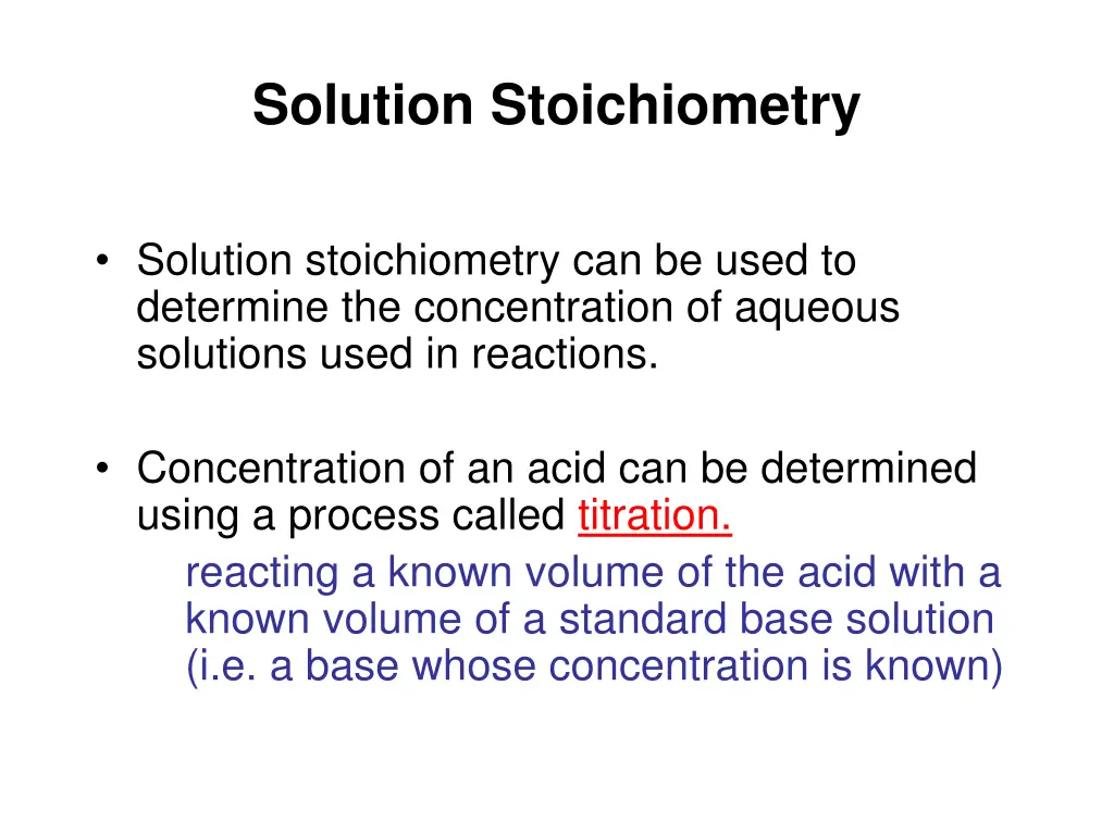 solution stoichiometry 1