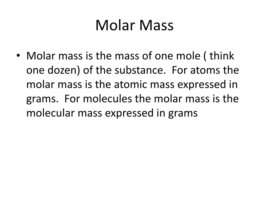 molar mass