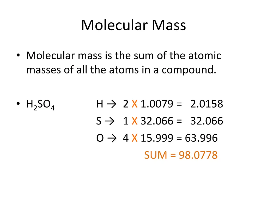 molecular mass