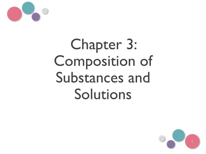 chapter 3 composition of substances and solutions