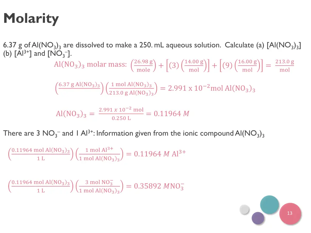 molarity