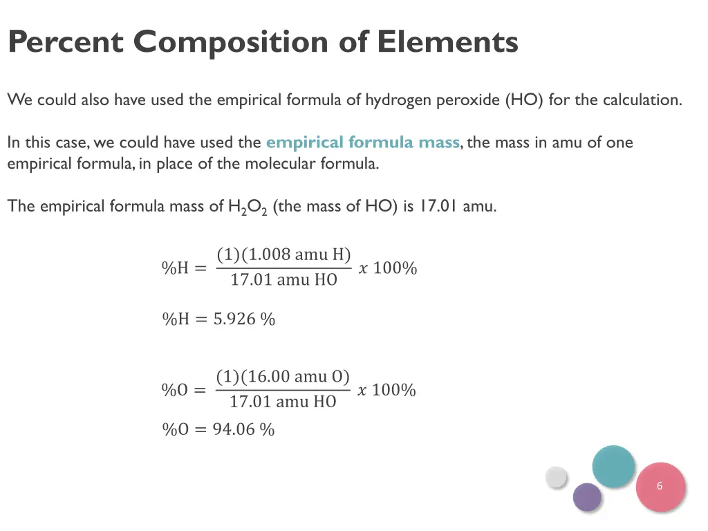 percent composition of elements 1