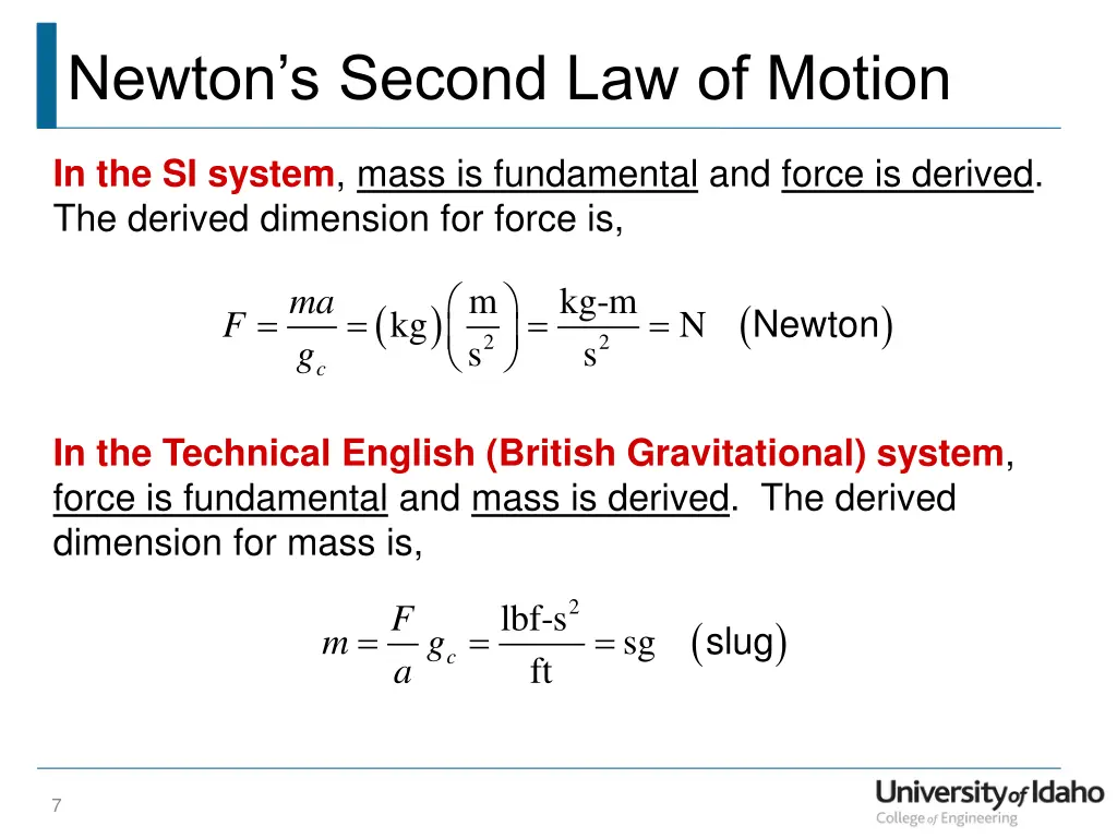 newton s second law of motion 1