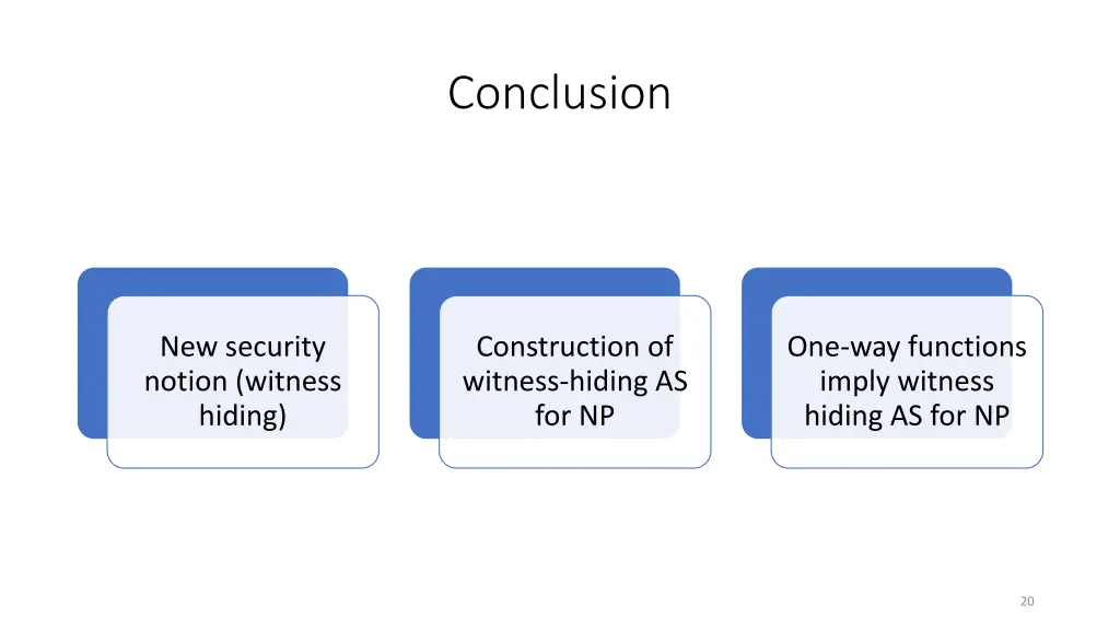 conclusion
