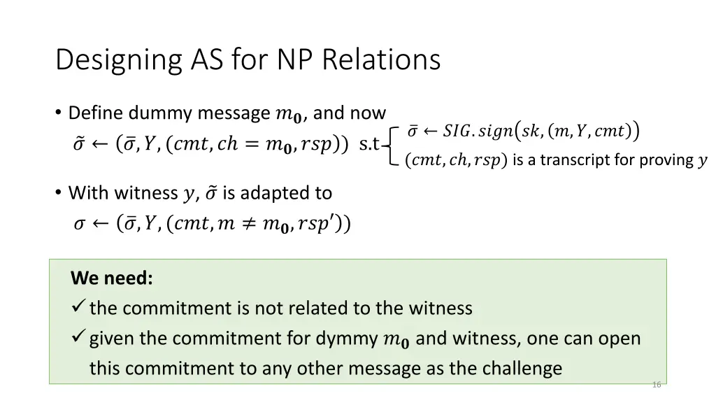 designing as for np relations 1