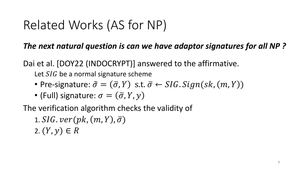 related works as for np