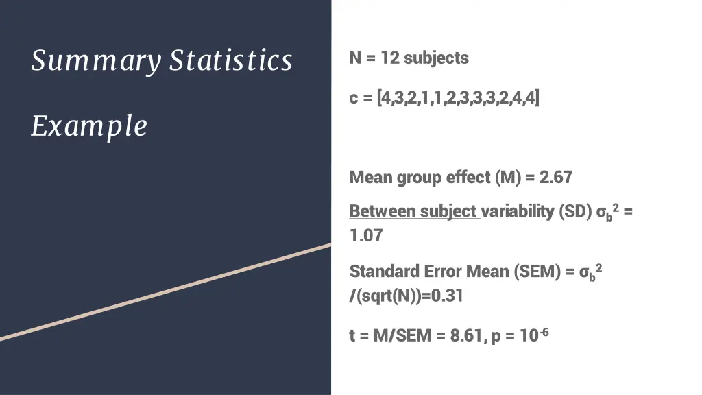 summary statistics 1