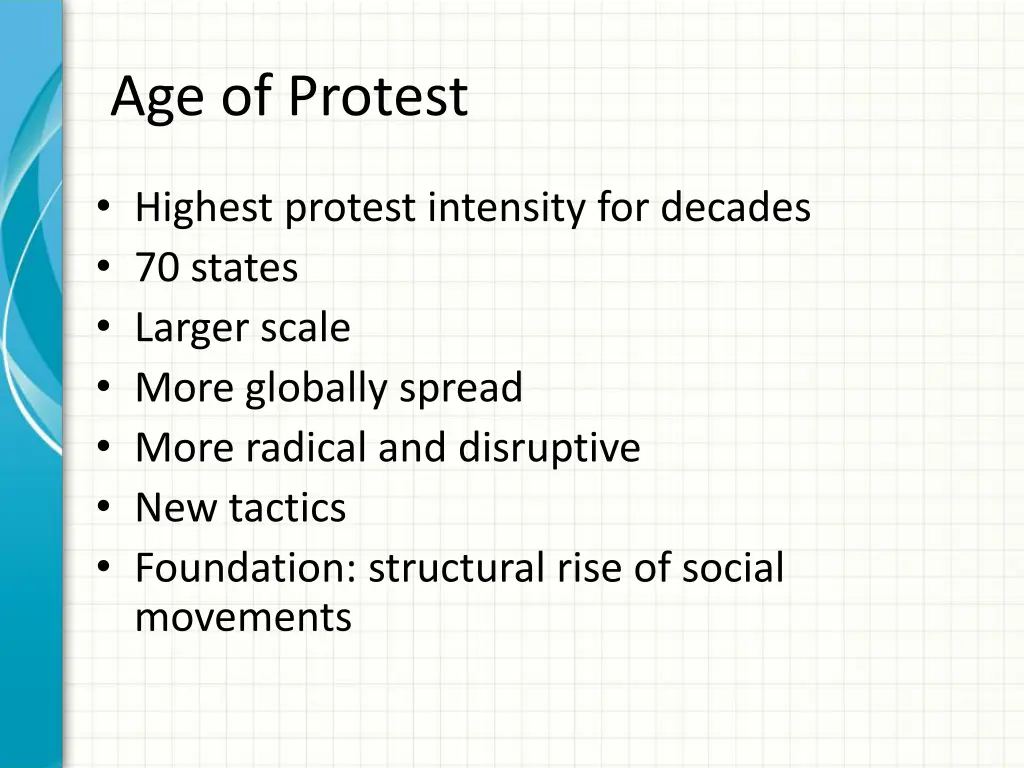 age of protest