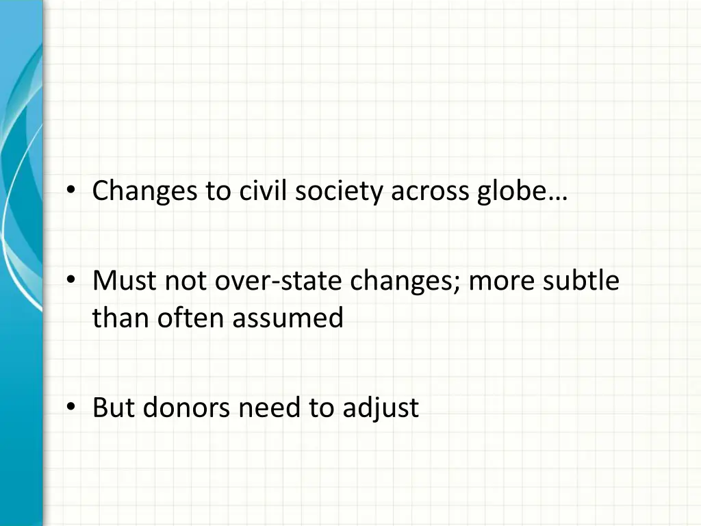 changes to civil society across globe
