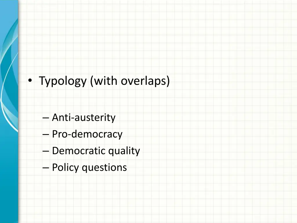 typology with overlaps
