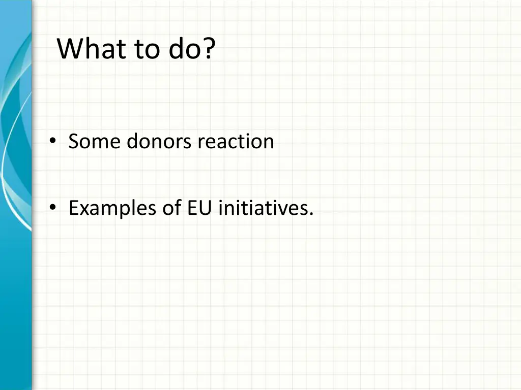 what to do