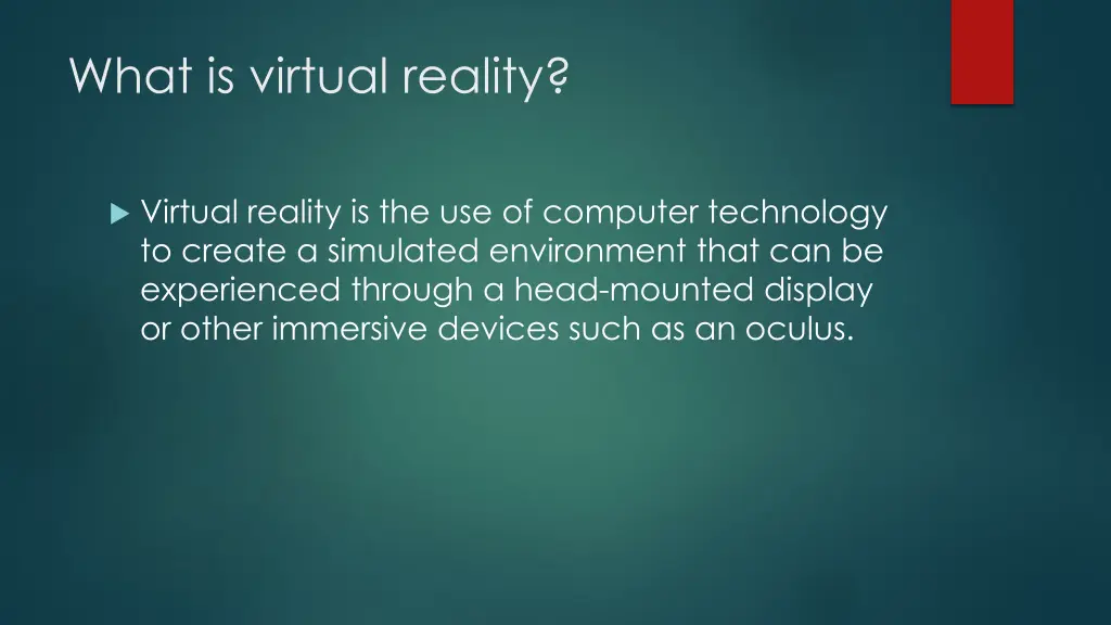what is virtual reality