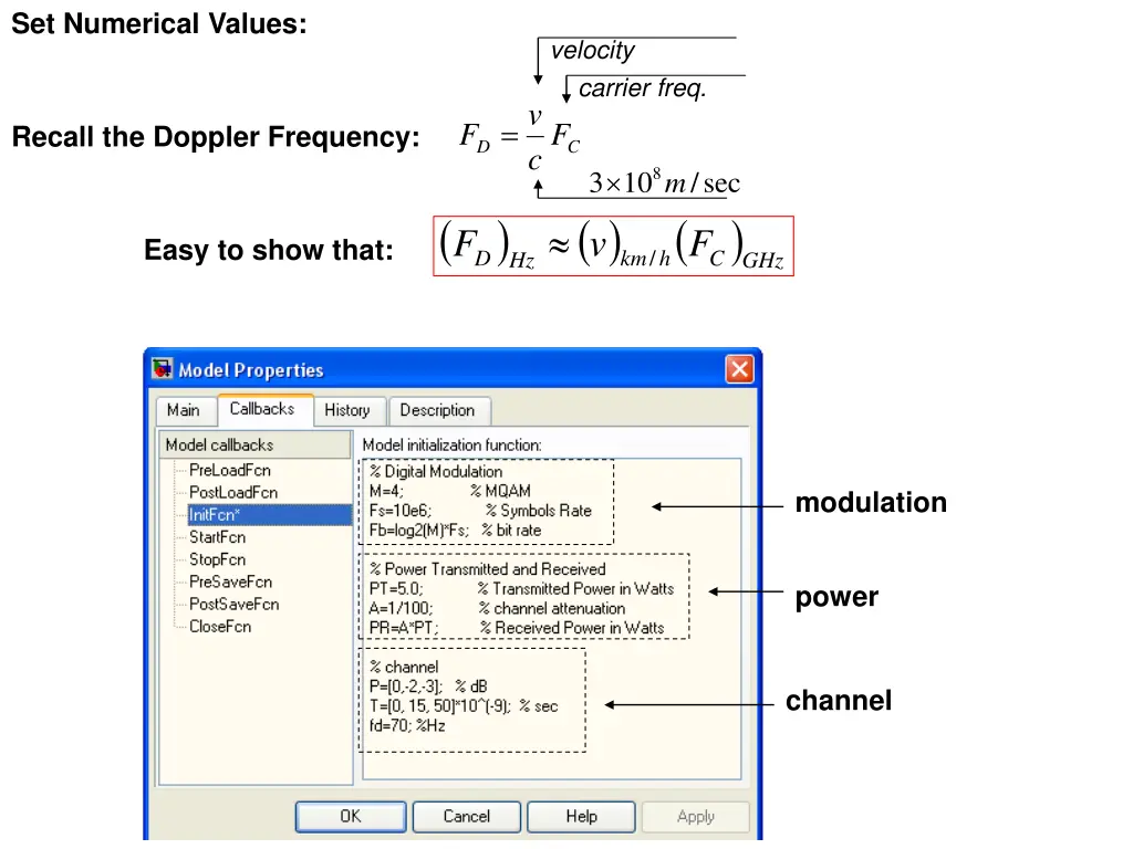 set numerical values