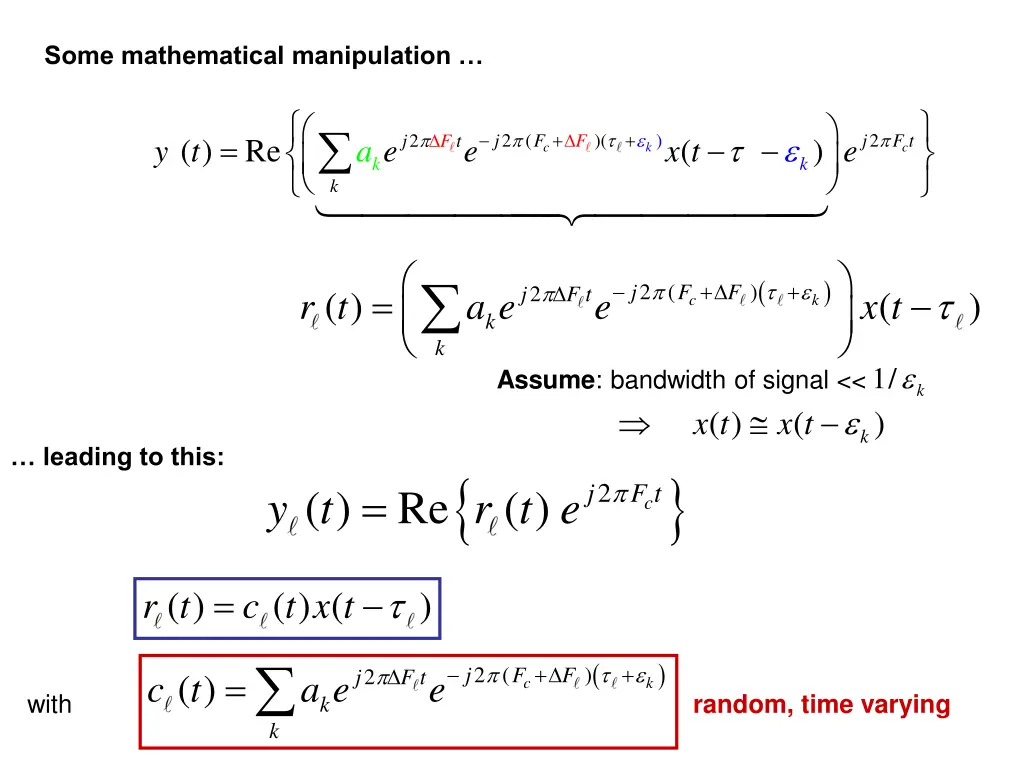 some mathematical manipulation
