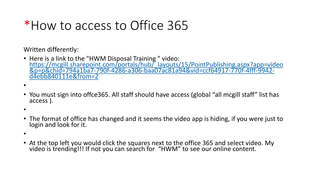 how to access to office 365