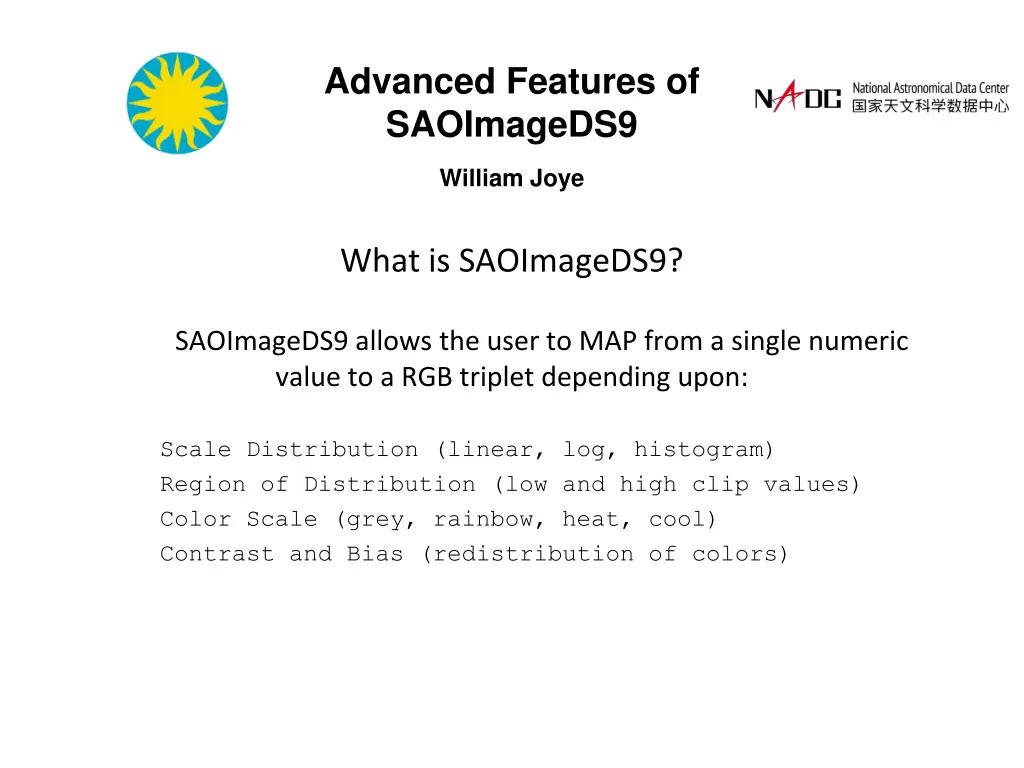 advanced features of saoimageds9 3