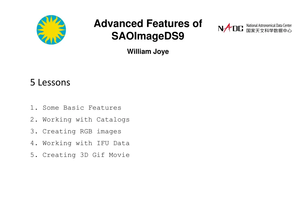 advanced features of saoimageds9 4