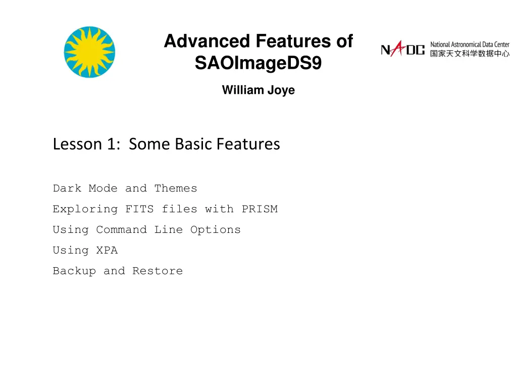 advanced features of saoimageds9 5