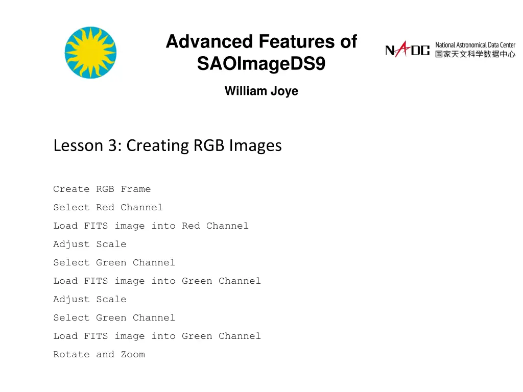 advanced features of saoimageds9 8