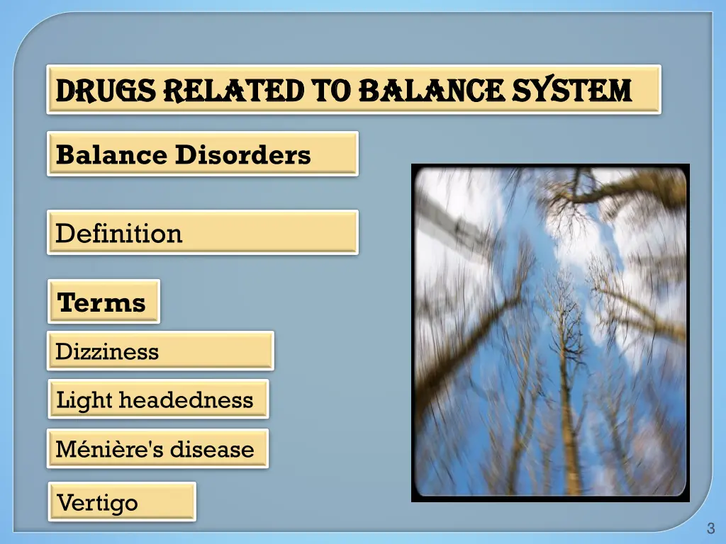 drugs related to balance system drugs related 2