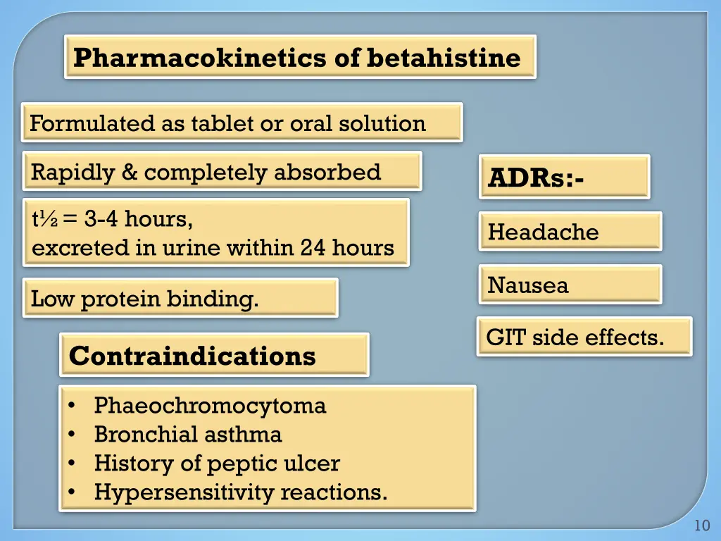 pharmacokinetics of betahistine