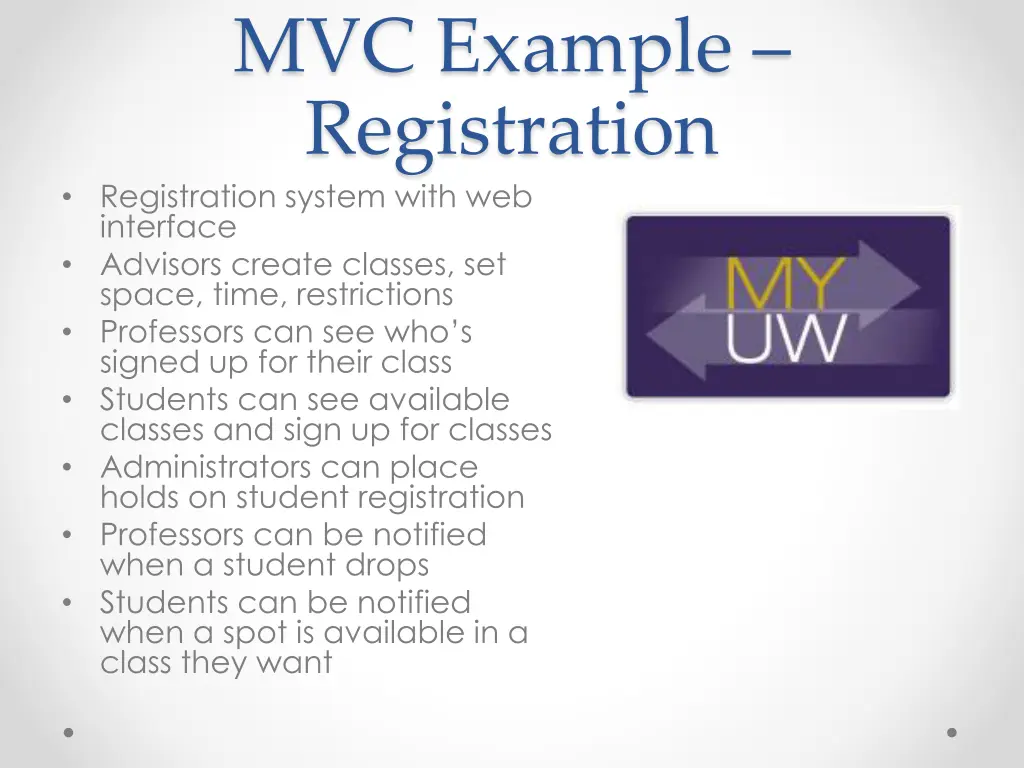 mvc example registration registration system with