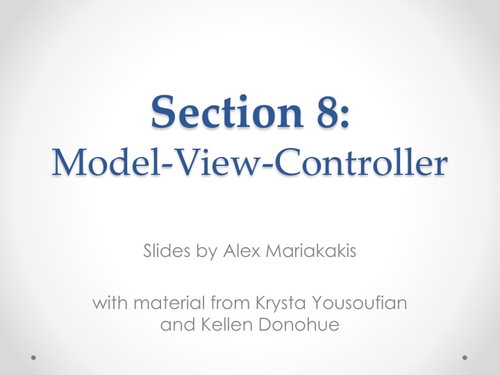 section 8 model view controller