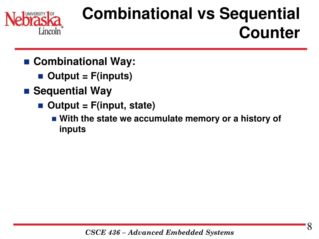 combinational vs sequential