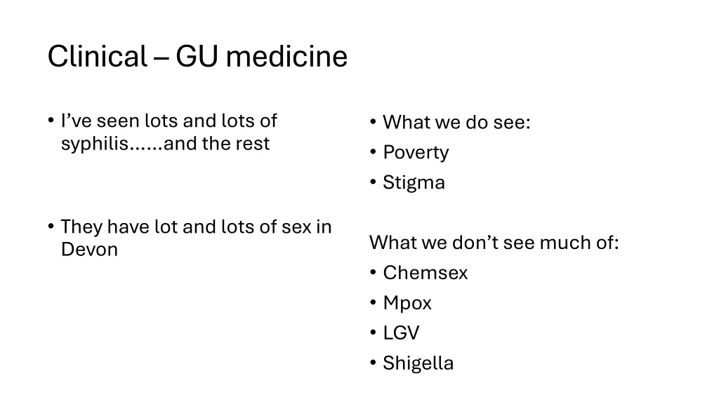 clinical gu medicine