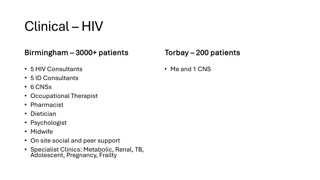 clinical hiv