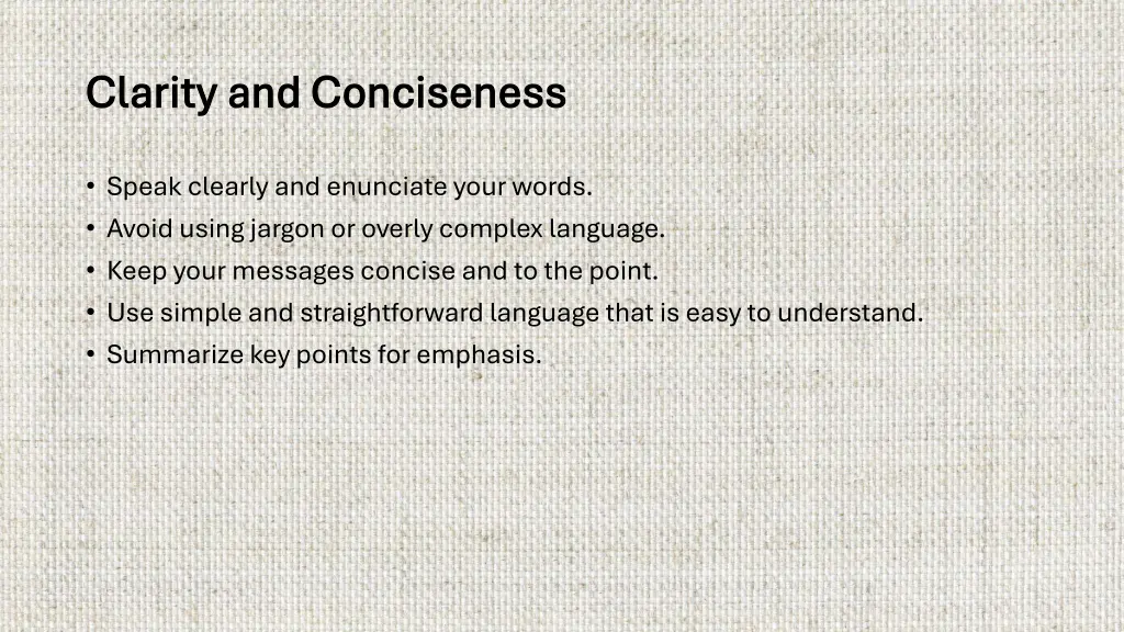 clarity and conciseness clarity and conciseness