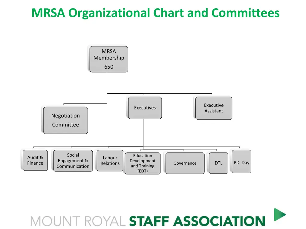 mrsa organizational chart and committees