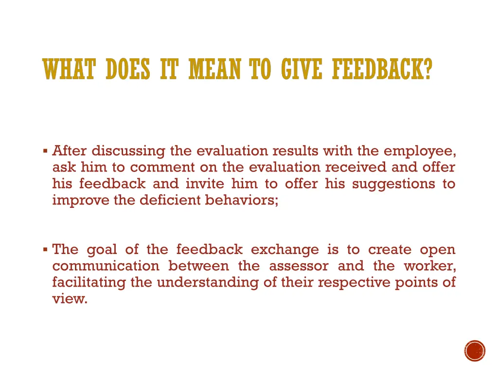 after discussing the evaluation results with