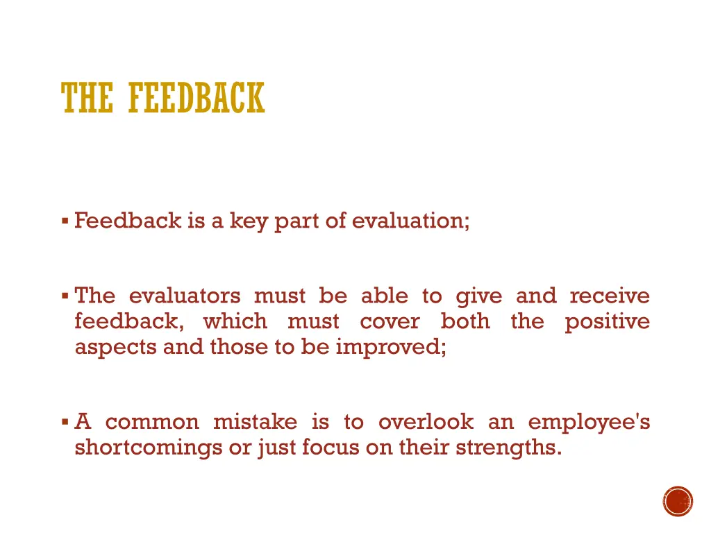 the feedback