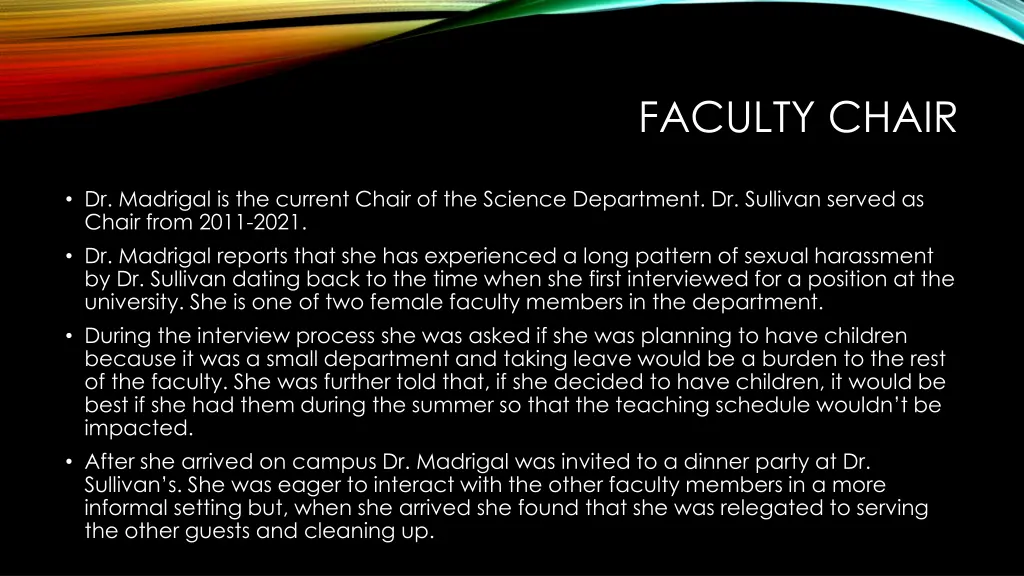 faculty chair