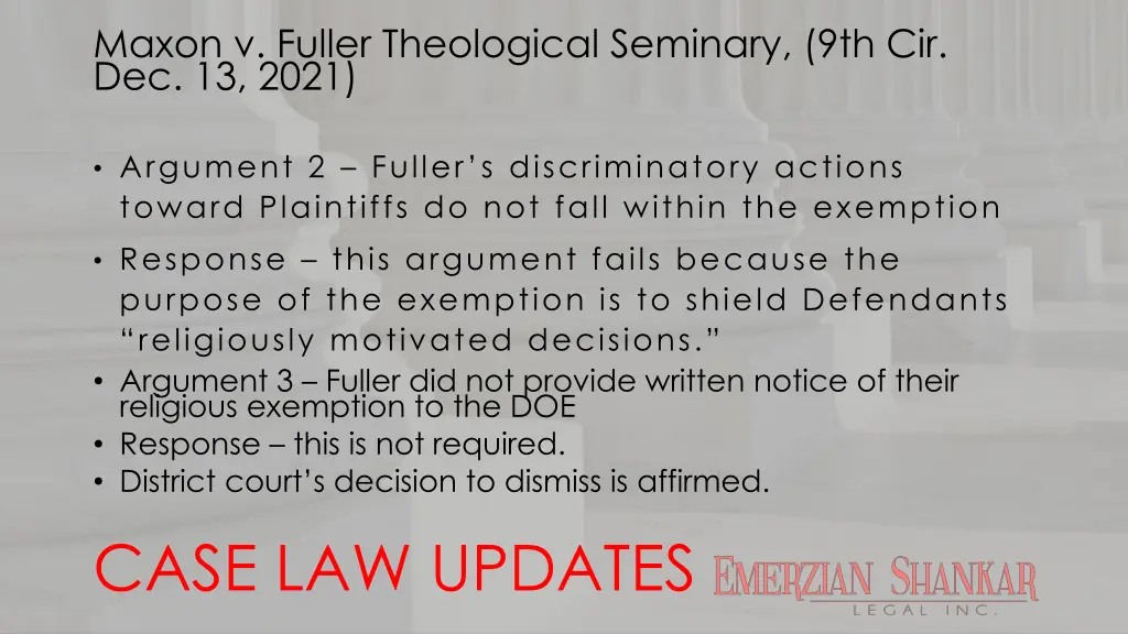 maxon v fuller theological seminary 2