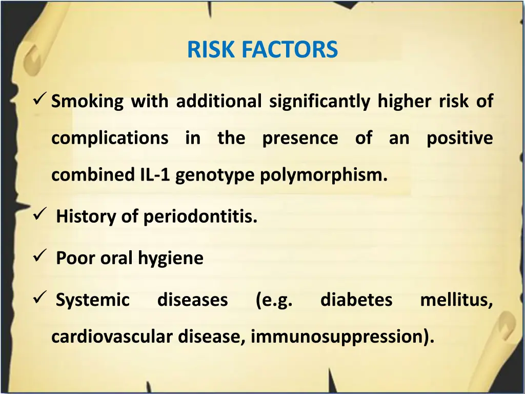 risk factors