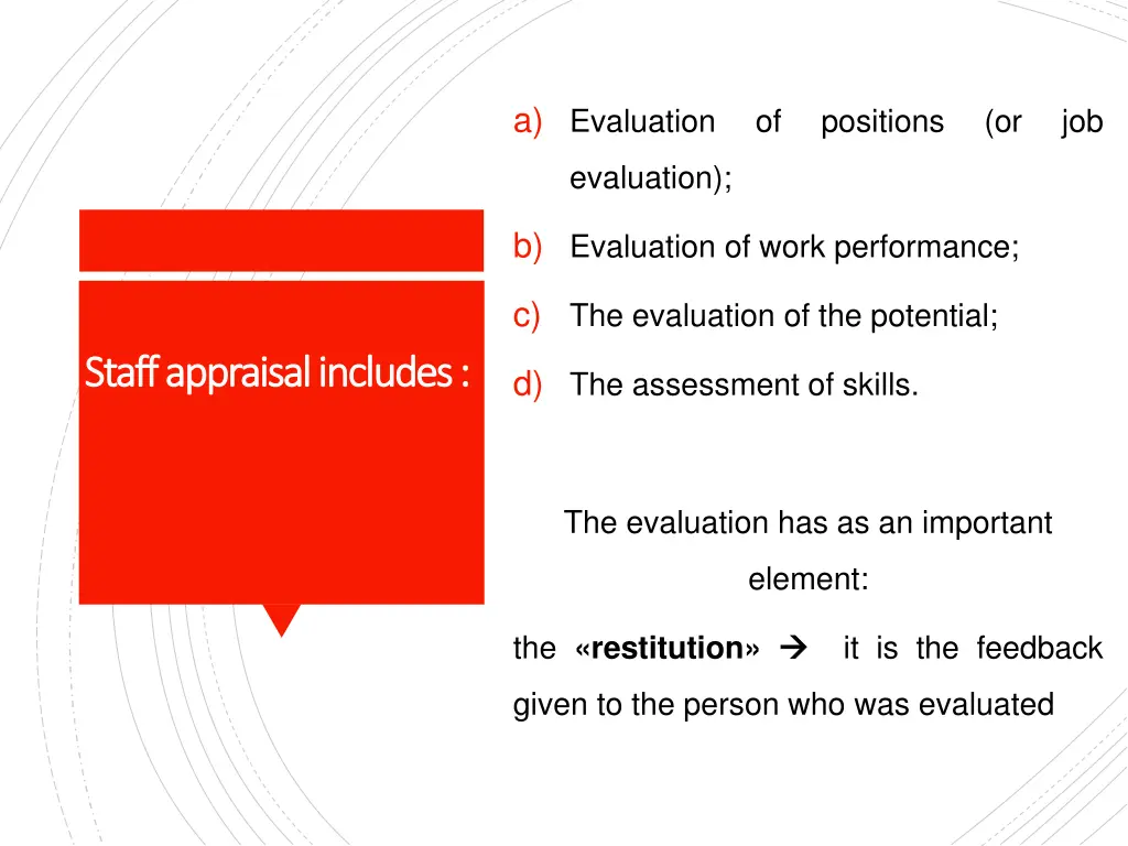 a evaluation