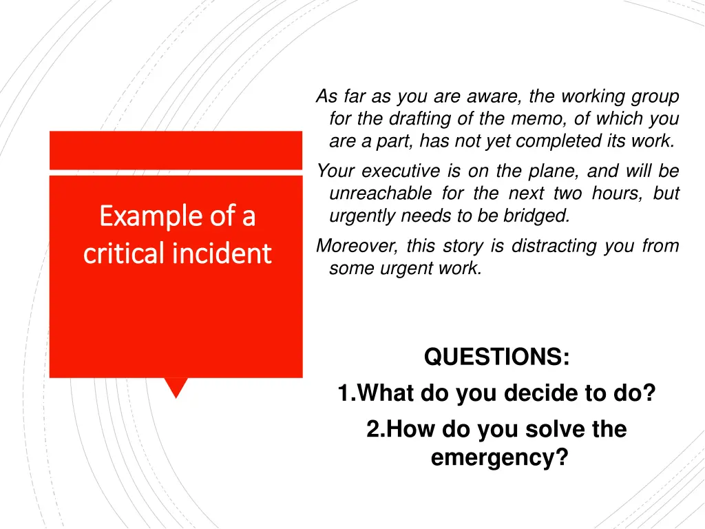 as far as you are aware the working group