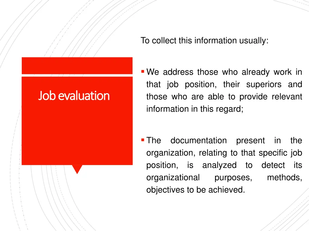 to collect this information usually