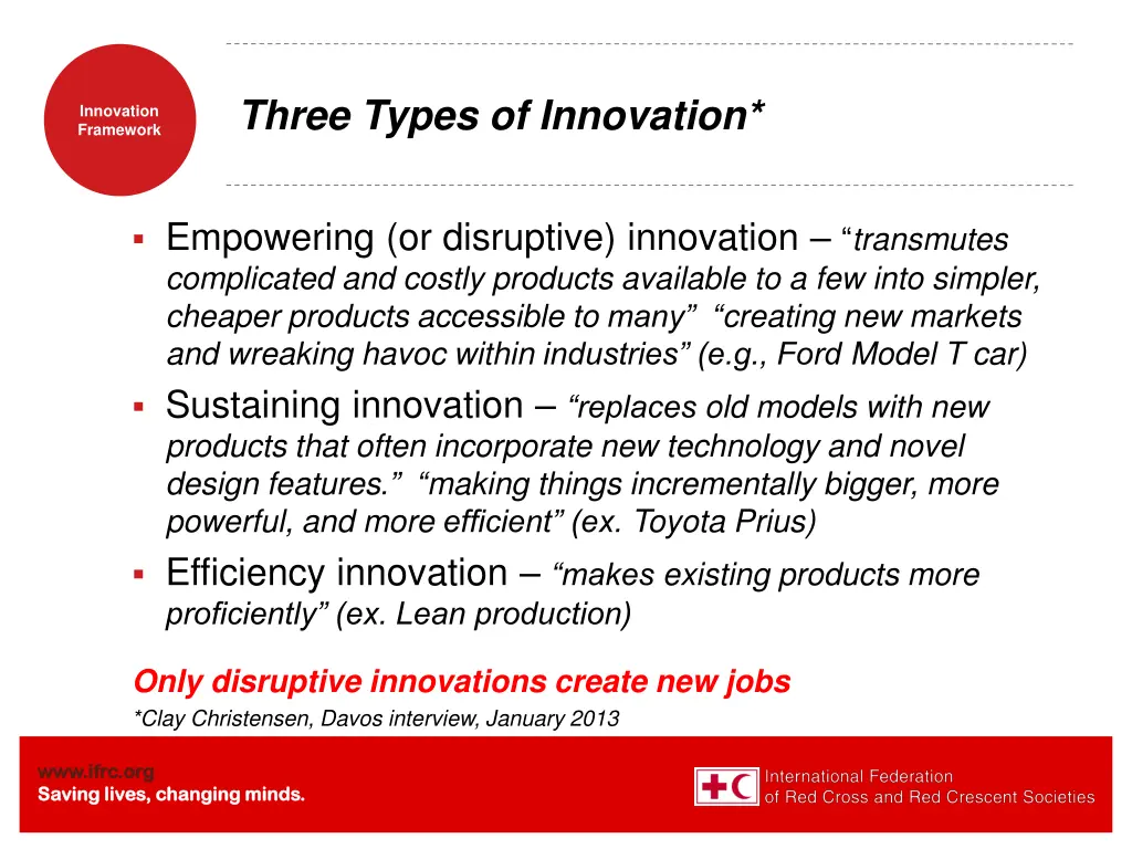 three types of innovation