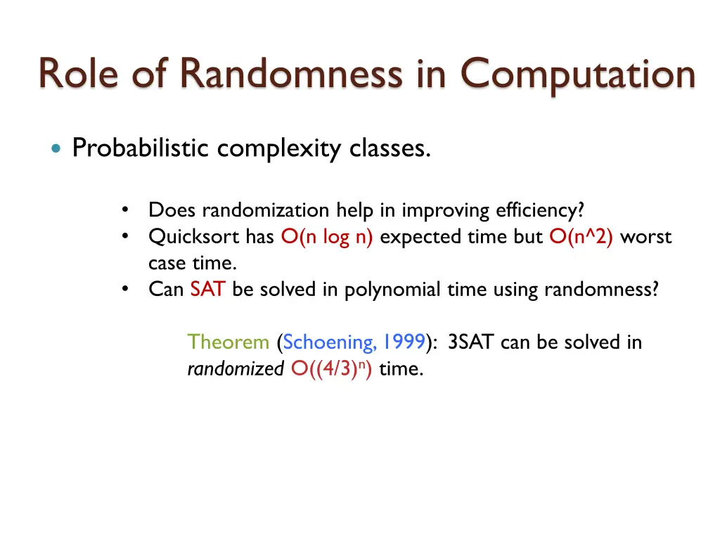 role of randomness in computation 1