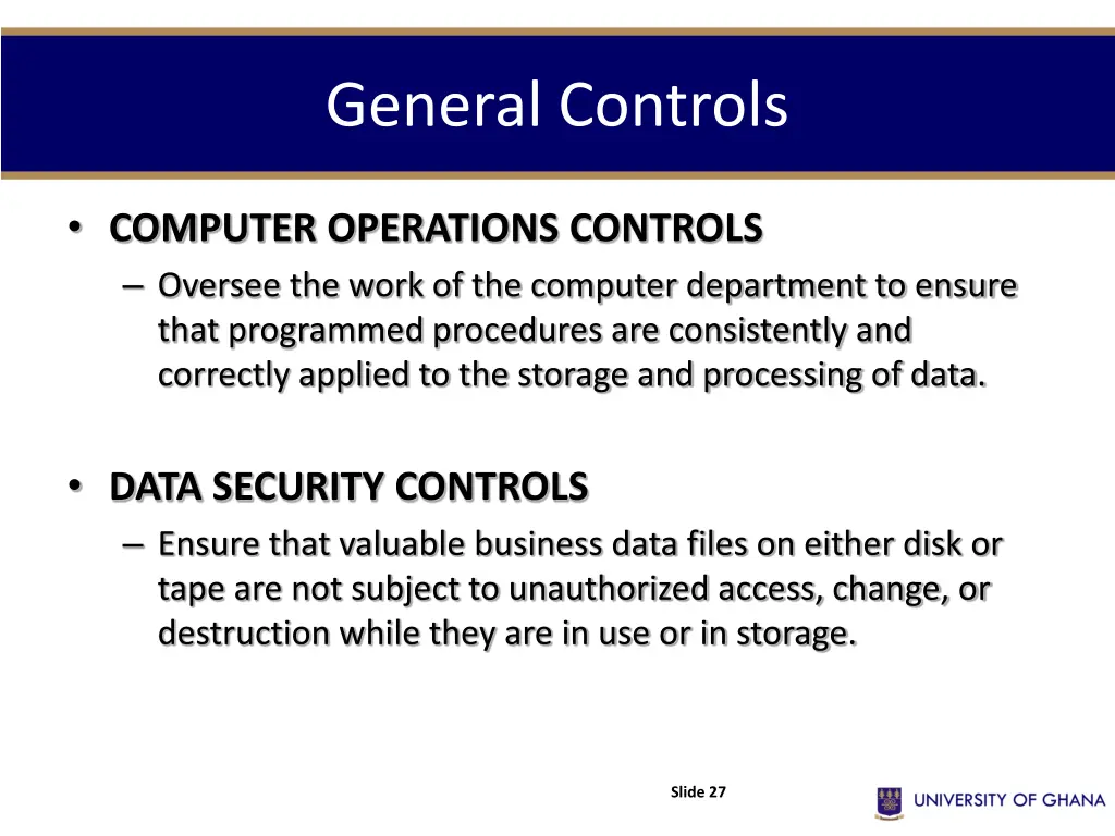general controls 4